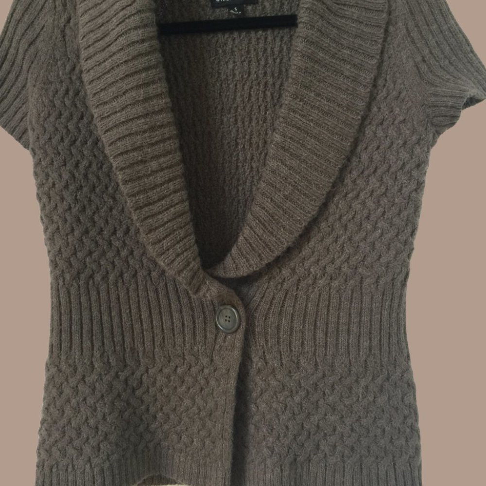 DONATED  Willi Smith Acrylic/Alpaca Blend Olive Sweater S - Picture 2 of 3